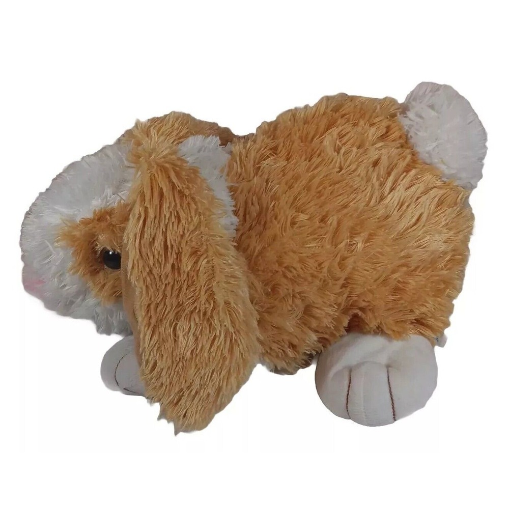 Kids of America Corp Plush Bunny Rabbit Tan White Floppy Ear Floral‎ Bow 20in